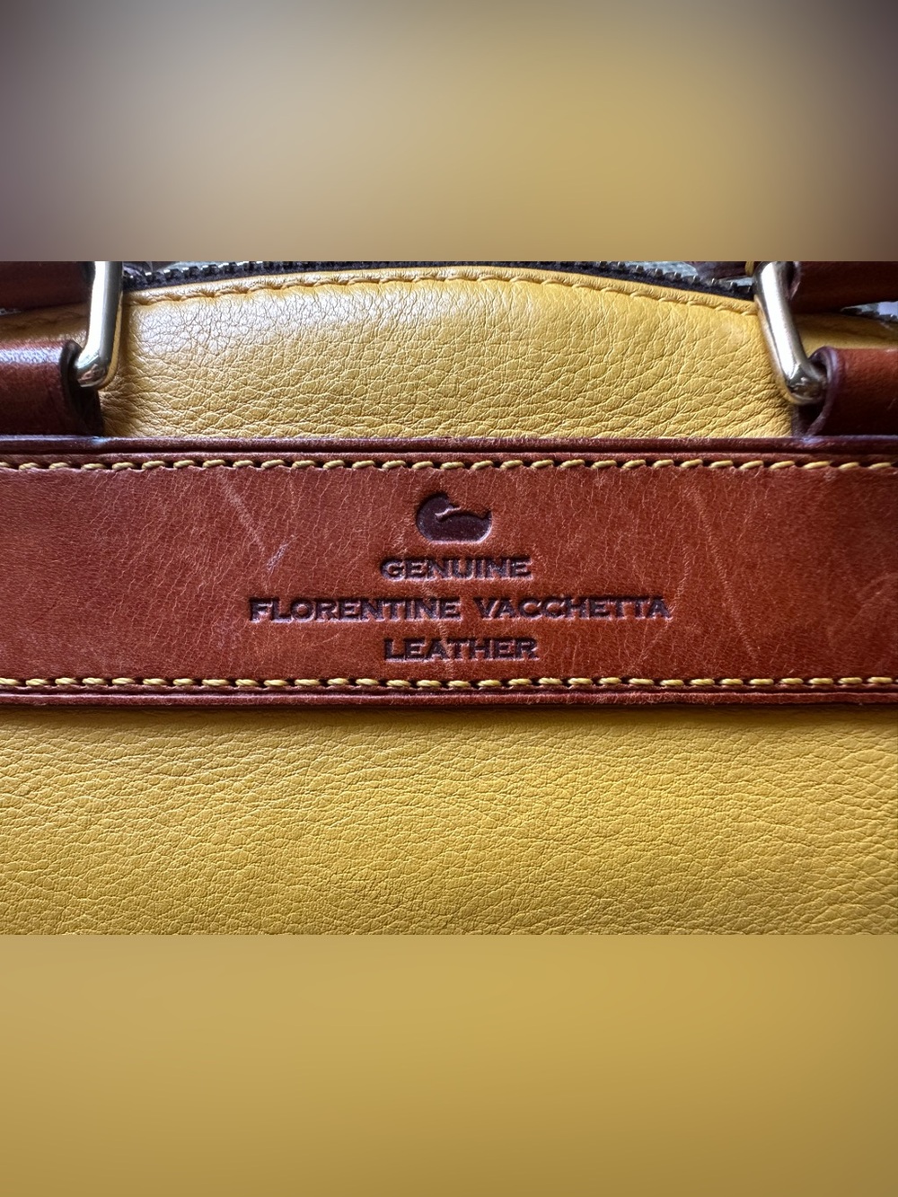 Classic Dooney and Bourke Vacchetta Leather Satchel - Picture 11 of 16